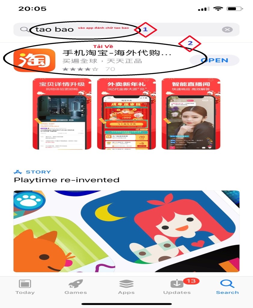 tai app taobao tren dien thoai di dong