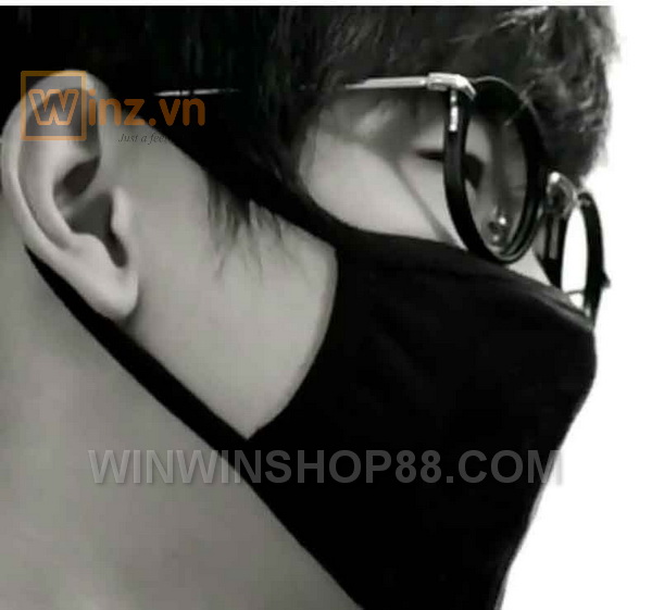 khau20trang20tron20mau20den2018 Khẩu trang Đen Trơn Vải Cotton
