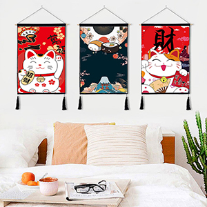 Tranh vải treo tường trang trí phong cách Nhật Bản